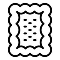 Cracker icon outline vector. Food biscuit vector