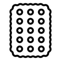 Vanilla cracker icon outline vector. Healthy cake vector
