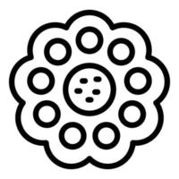 Sugar cracker icon outline vector. Food biscuit vector