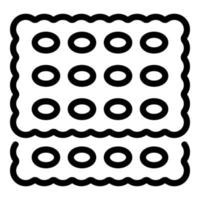 Traditional biscuit icon outline vector. Cake square vector