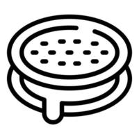 Healthy cookie icon outline vector. Food biscuit vector