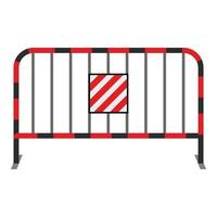 Steel barrier icon, cartoon style vector