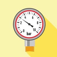 Manometer icon, flat style vector