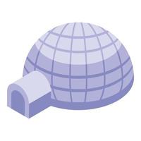 Alaska igloo icon isometric vector. Nature map vector