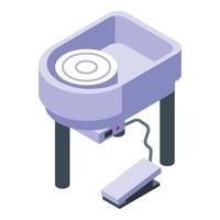 Electric pottery device icon isometric vector. Class hobby vector