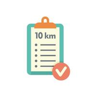 Running clipboard icon flat isolated vector