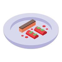 Duck food icon isometric vector. Goose cuisine vector