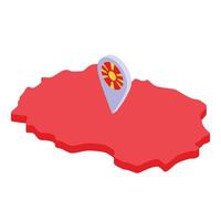 macedonia hito icono vector isométrico. cultura de viaje