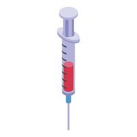 Doping syringe icon isometric vector. Sport steroid vector