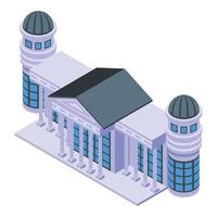 Bank building icon isometric vector. Travel city vector