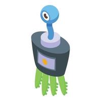 One eye alien icon isometric vector. Space character vector