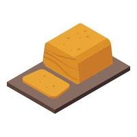 Goose pate icon isometric vector. Duck food vector