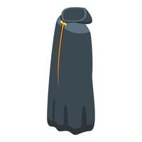 Black cloak icon isometric vector. Hero cape vector