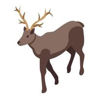 Alaska deer icon isometric vector. Nature map vector