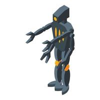 Robot icon isometric vector. Space alien vector