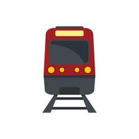 Subway train icon flat isolated vector