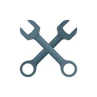 Tire fitting keys icon flat isolated vector