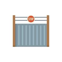 Border gate icon flat isolated vector