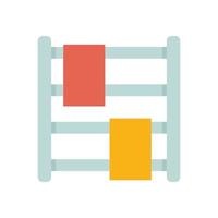 Bath heated towel rail icon flat isolated vector