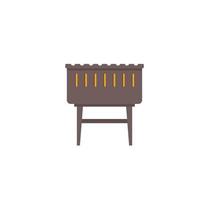 Garden brazier icon flat isolated vector