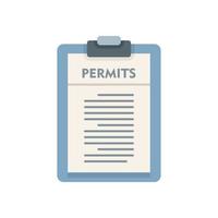 Illegal immigrants permits icon flat isolated vector