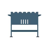 Sausage brazier icon flat isolated vector