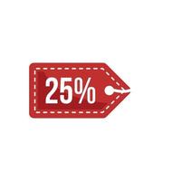 Sale tag icon flat isolated vector