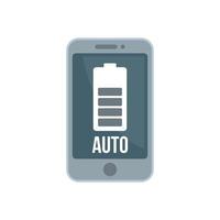 Car charging phone notification icon flat isolated vector