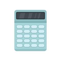 calculadora financiera icono plano aislado vector