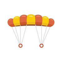 Skydiving parachute icon flat isolated vector