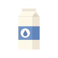 Milk pack icon flat isolated vector