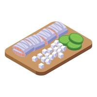 Fish cooking icon isometric vector. Dutch cuisine vector