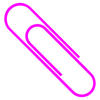 Paper Clip Silhouette for Pictogram, Art Illustration, Apps, Website, Logo or Graphic Design Element. Format PNG