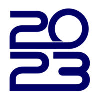 gelukkig nieuw jaar 2023 ontwerp illustratie voor kalender ontwerp, website, nieuws, inhoud, infographic of grafisch ontwerp element. formaat PNG