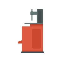 Tire fitting machine icon flat isolated vector