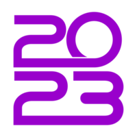 feliz ano novo 2023 ilustração de design para design de calendário, site, notícias, conteúdo, infográfico ou elemento de design gráfico. formato png