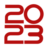 feliz ano novo 2023 ilustração de design para design de calendário, site, notícias, conteúdo, infográfico ou elemento de design gráfico. formato png