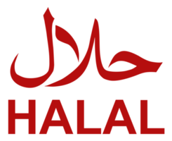 symbole d'icône de logo halal. certification alimentaire islamique halal. formatpng png