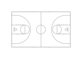 signo de campo de baloncesto para sitio web, aplicaciones, ilustración de arte, pictograma o elemento de diseño gráfico. formato png