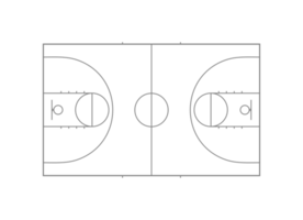 Basket Ball Field Sign for Website, Apps, Art Illustration, Pictogram or Graphic Design Element. Format PNG