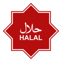 halal logotyp ikon symbol. halal islamic mat certifiering. formatera png