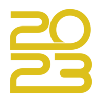 feliz año nuevo 2023 ilustración de diseño para diseño de calendario, sitio web, noticias, contenido, infografía o elemento de diseño gráfico. formato png