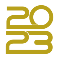 feliz año nuevo 2023 ilustración de diseño para diseño de calendario, sitio web, noticias, contenido, infografía o elemento de diseño gráfico. formato png