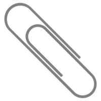 Paper Clip Silhouette for Pictogram, Art Illustration, Apps, Website, Logo or Graphic Design Element. Format PNG