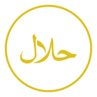 halal logo icoon symbool. halal Islamitisch voedsel certificering. formaat PNG