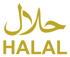 símbolo do ícone do logotipo halal. certificação de alimentos islâmicos halal. formato png