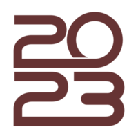 frohes neues jahr 2023 designillustration für kalenderdesign, website, nachrichten, inhalt, infografik oder grafikdesignelement. PNG-Format png