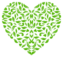 Ornamental Heart Shape for Wedding Invitation or Valentines Day or for Decoration, Ornate or Graphic Design Element. Format PNG