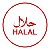 symbole d'icône de logo halal. certification alimentaire islamique halal. formatpng png