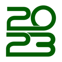 contento nuovo anno 2023 design illustrazione per calendario disegno, sito web, notizia, contenuto, Infografica o grafico design elemento. formato png